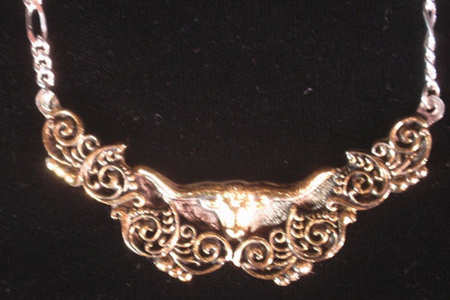 (AASNK158) Western Gold Longhorn Necklace