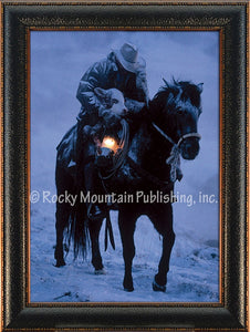 "Winter Save" Western Framed Canvas Print