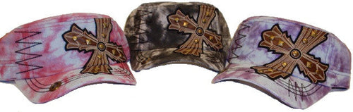 (APPAC-CROSS) Vintage Patch Army Fashion Hat with Cross