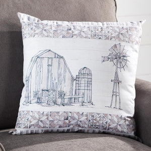 "Barn Life" Farmhouse Accent Pillow
