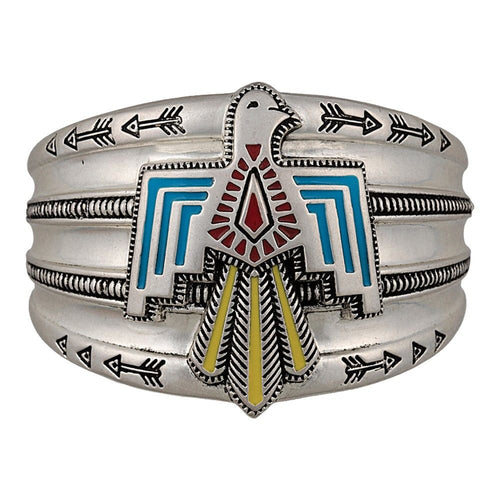 Tribal Flair Painted Thunderbird Cuff Bracelet