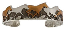 Load image into Gallery viewer, Curio Finish Horses of a Different Color Cuff Bracelet