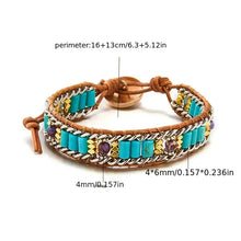 Load image into Gallery viewer, Vintage Turquoise Gemstone Hand Braided Healing Bracelet - Unisex