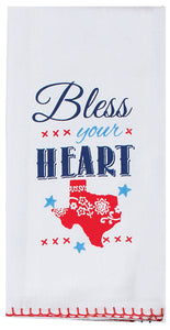 "Bless Your Heart" Texas Krinkle Flour Sack Towel