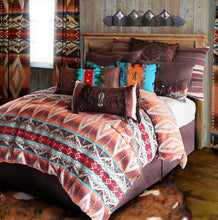Load image into Gallery viewer, (CARJB6100) &quot;Mojave Sunset Western 4-Piece Bedding Set - Twin
