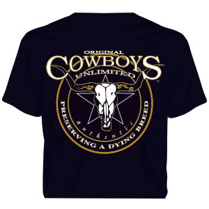 "Authentic Skull" Cowboys Unlimited Adult T-Shirt