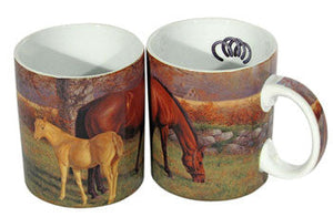 (CDS-HM1414) "Proud Heritage" Western Porcelain Mugs - Set of 6