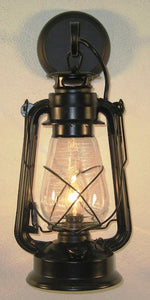 (CHD-BLSL) Western Large Black Lantern Wall Sconce