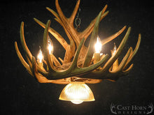 Load image into Gallery viewer, (CHD-W9CDL) Whitetail Deer 9 Antler Cascade Chandelier with Downlight