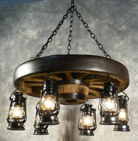 Wild West Living Wagon Wheel Chandelier