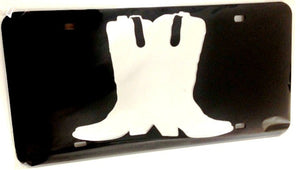 (CLD-BTSDK) "Boots" Mirrored License Plate Dark 