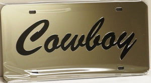 (CLD-CBLT) "Cowboy Light" Mirrored License Plate