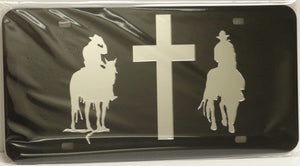 (CLD-ROF2DK) "Riding on Faith 2 Dark" Mirrored License Plate