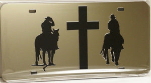 (CLD-ROF2LT) "Riding on Faith 2 Light" Mirrored License Plate