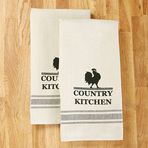"Country Kitchen" Kitchen Towels - Set of 2