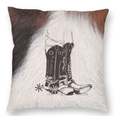 Cowgirl Boot  Decorative Accent Pillow