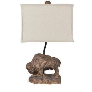 "Home on The Range" Buffalo Table Lamp - 2 Pack