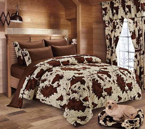 (DK1018-8FQCHO) Western Chocolate Rodeo Comforter Full/Queen