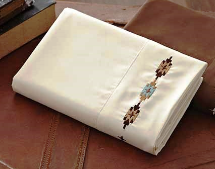 (DKSSSW24CRMK) Southwest Stitch Embroidered Sheets Creme - King