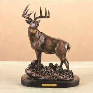 (DM-B5030054) "One Chance" Whitetail Deer Sculpture by Marc Pierce