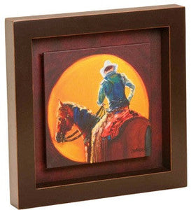 (DM-B5210016) "Sunset Cowboy" Shadow Box Art