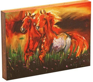 (DM-B5210054) "Running Horses" Visual Edge Wall Art