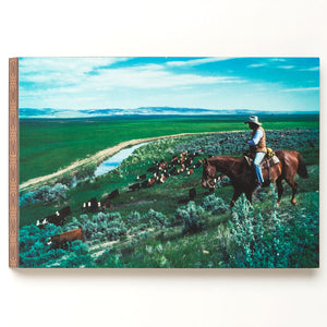 (DM3005210292) "Cattle Drive" Western Canvas Art on Wood