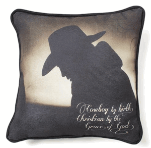 Christian Cowboy Small Accent Pillow