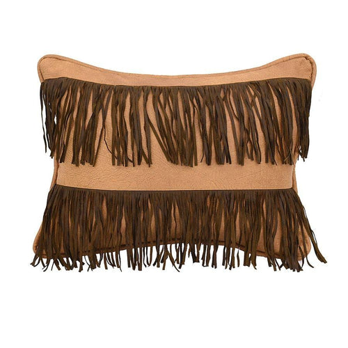 Alternating Fringe Accent Pillow