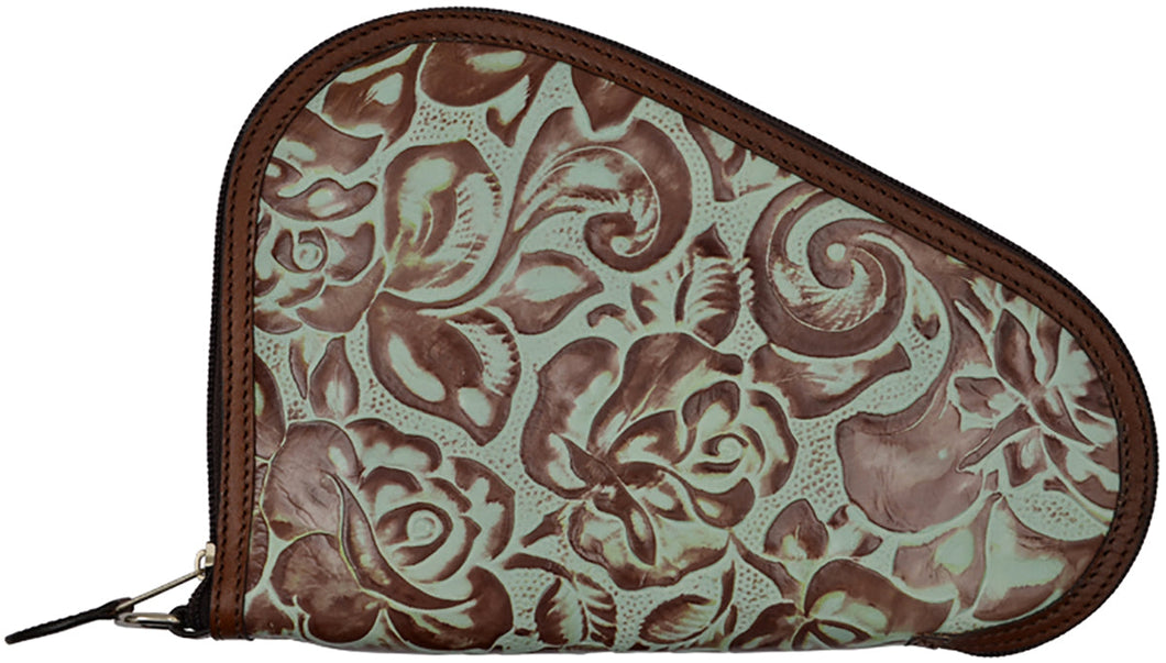 Brown & Turquoise Small Pistol Case