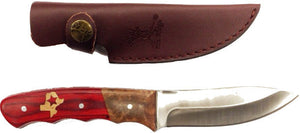(DRERHTRSBRL-TXST) Texas & Star Hunting Knife with Rosewood and Burlwood Handle