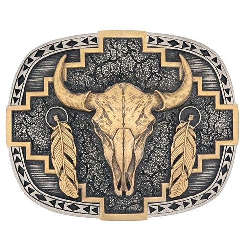 Western Steer Skull Belt Buckle
