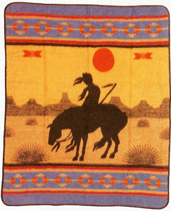 (EPOT4) "End of the Trail" Western Blanket
