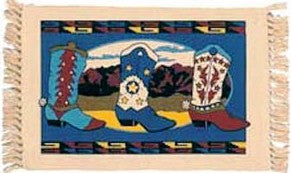(EPHIMAT122) "3 Boots" Western Placemats