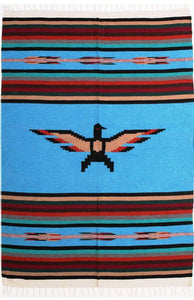(EPTHUNDERB101TQ) "Thunderbird Turquoise" Southwestern Blanket