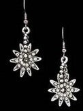 Western Silver Rowel Spur Earrings