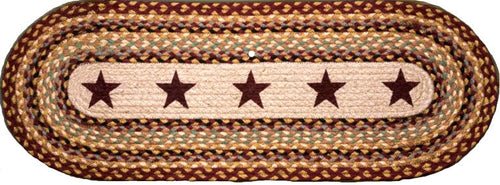 (EROP-357) Burgundy Stars Western Oval Patch Runner