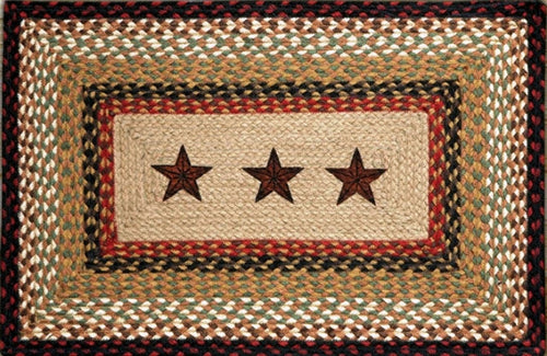 (ERPP-019) Barn Stars Rectangular Hand Print Rug