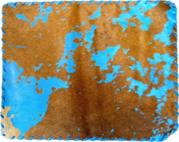 (GLP-PMTQ) Western Cowhide Turquoise Placemat
