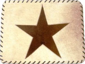 (GLP-PMST) "Star" Genuine Cowhide Placemat