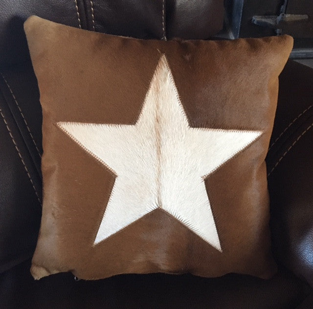 (GLP-STRPLW) Western Star Cowhide Accent Pillow