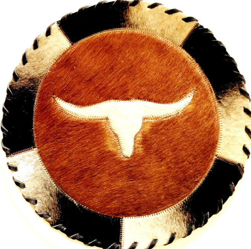 (GLPLHMAT12) Western Cowhide Longhorn Placemat - 12