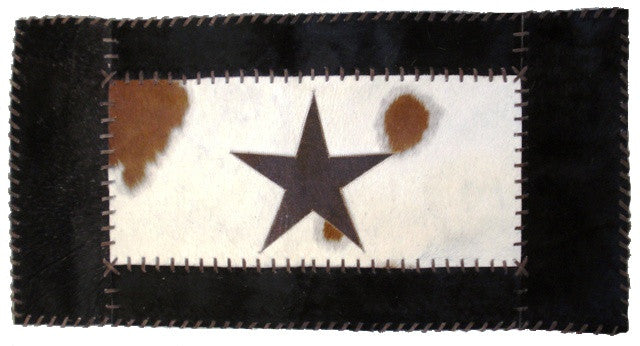 (GLP-SRDK) Western Cowhide Star Rug Dark