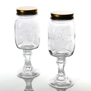 (GO91757-04) "Boogaloo" 2-Piece Mason Jar Wine Glasses