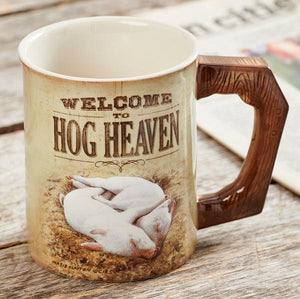 "Welcome to Hog Heaven" Sculpted Coffee Mug