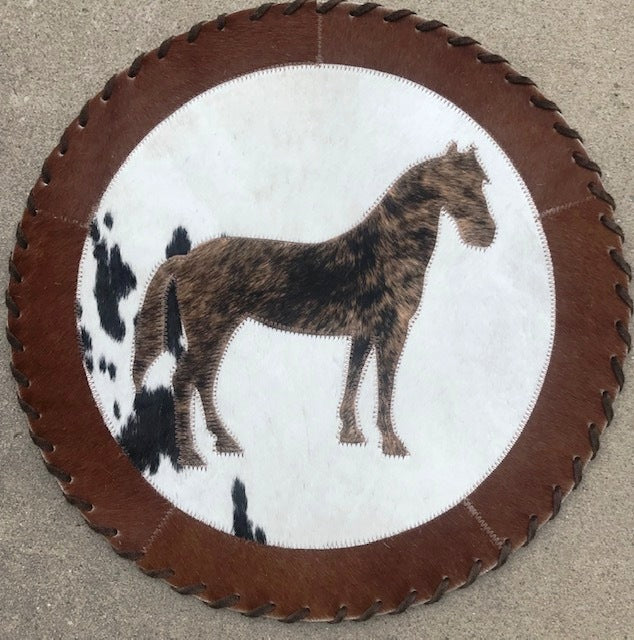 Western Cowhide Horse Placemat - 16