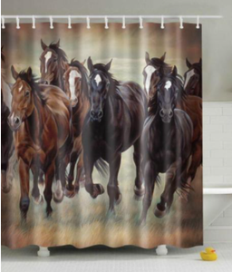 "Galloping Horses" Shower Curtain