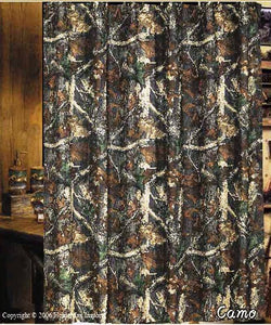 (HXCM1001-SC) "Oak Camo" Western Shower Curtain