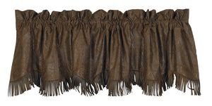 (HXVL1004) Western Faux Tooled Leather Valance