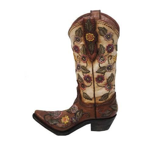 (HXWD7001) Western Floral Boot Vase